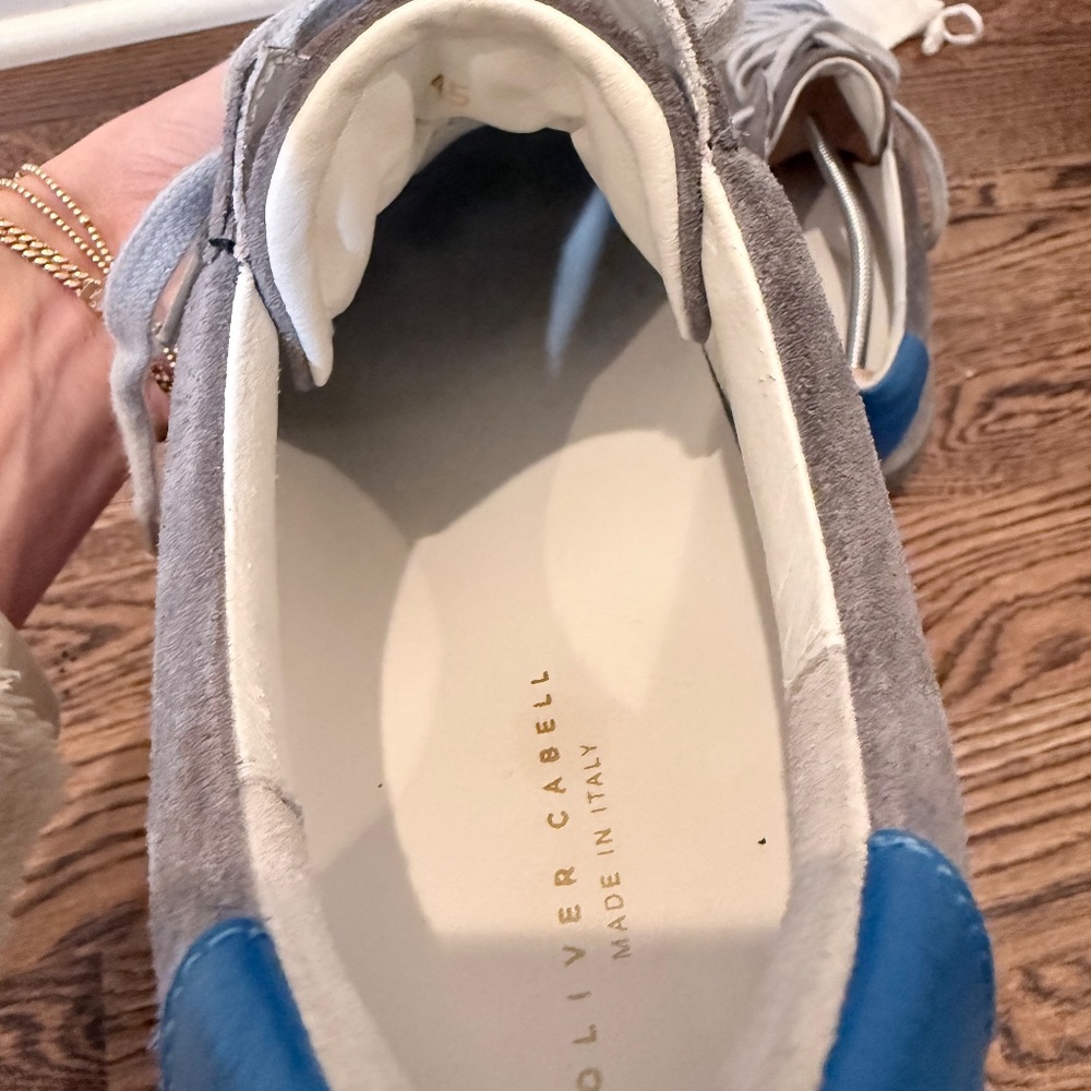 Oliver Cabell low 1 suede gray/blue sneaker - Picture 6 of 6